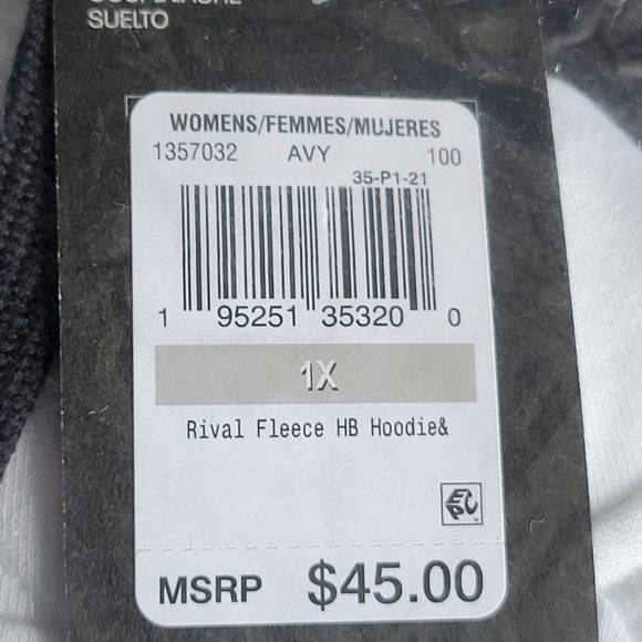 Under Armour Women's White Rival Pullover Hoodie - 1X - Picture 4 of 7